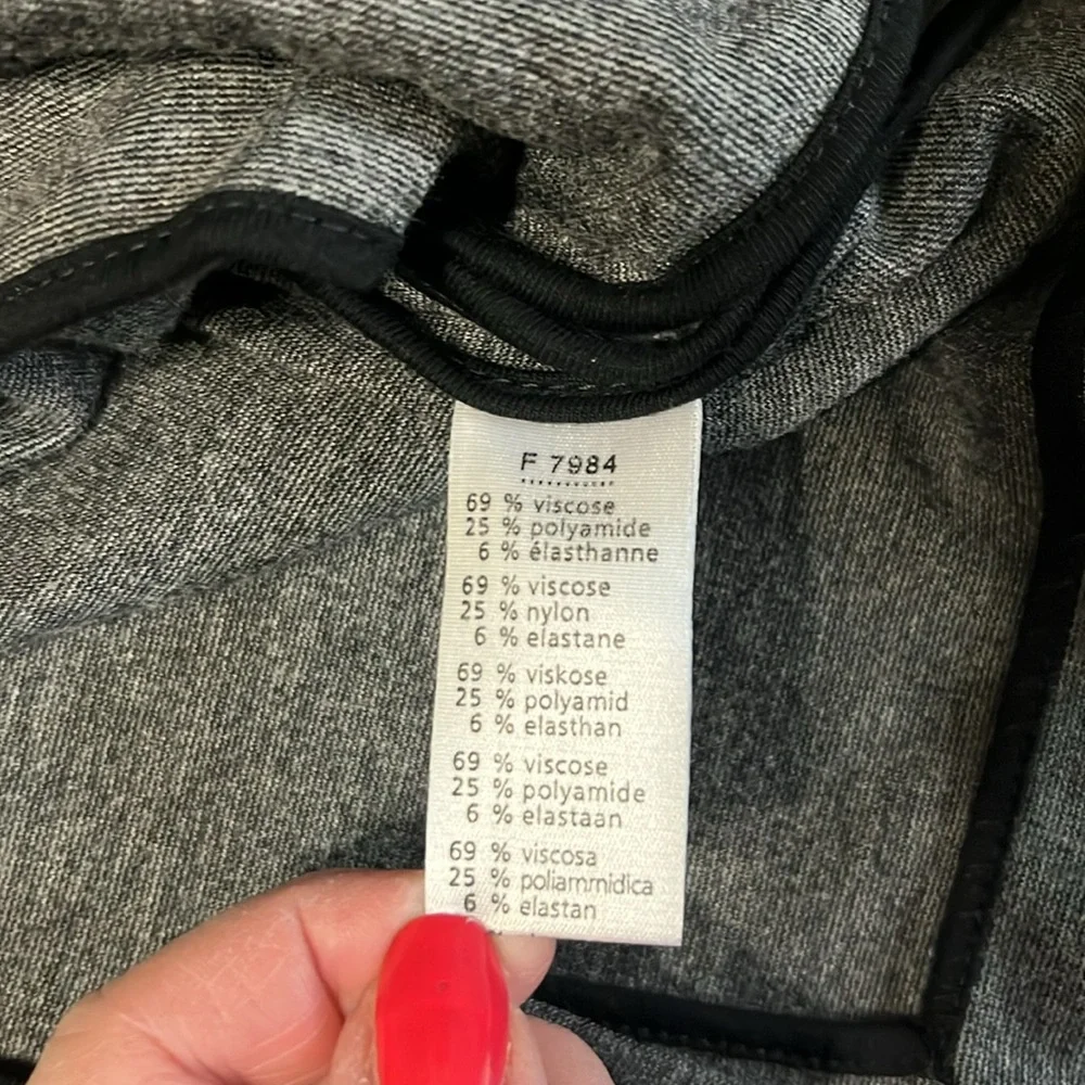 Lacoste Clair Fleece Blazer in Granite Grey EUR Size 38 NWT